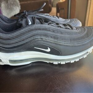 Nike Black Sneakers with White Sole